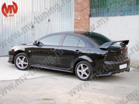 Стеклопл.Юбка заднего бампера Zodiak var№1 Lancer X